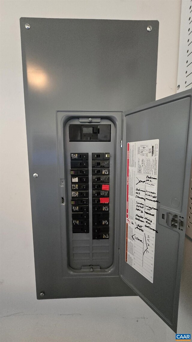 utility room featuring electric panel