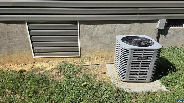 exterior details featuring central AC unit