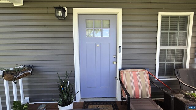 view of doorway to property