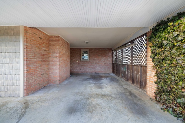 view of patio with a carport