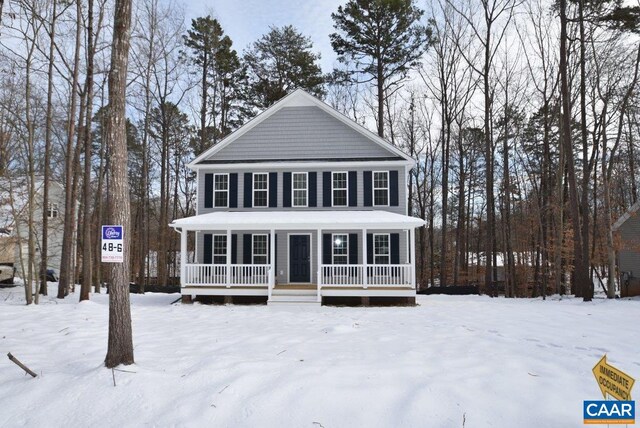 view of front facade featuring a porch