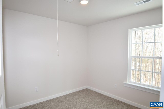 view of carpeted spare room