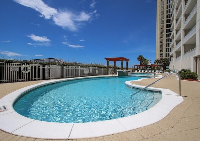 view of pool with a patio area