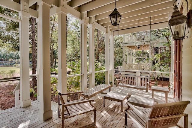 view of sunroom / solarium