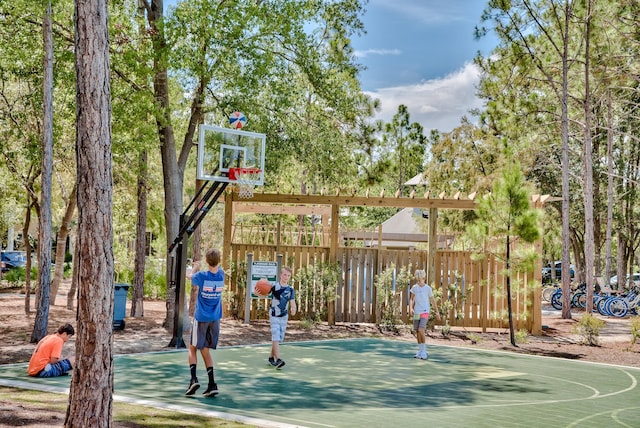 view of sport court