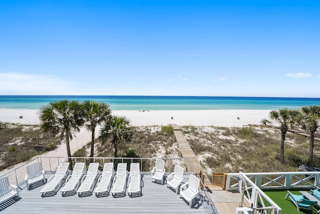 water view featuring a view of the beach