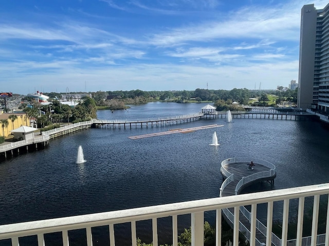 view of water feature