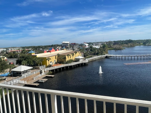 view of water feature