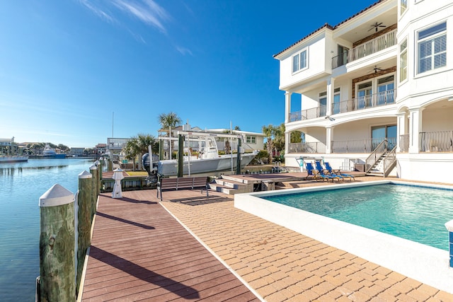 24 Norriego Rd, Destin, FL 32541 - view of pool featuring ceiling fan