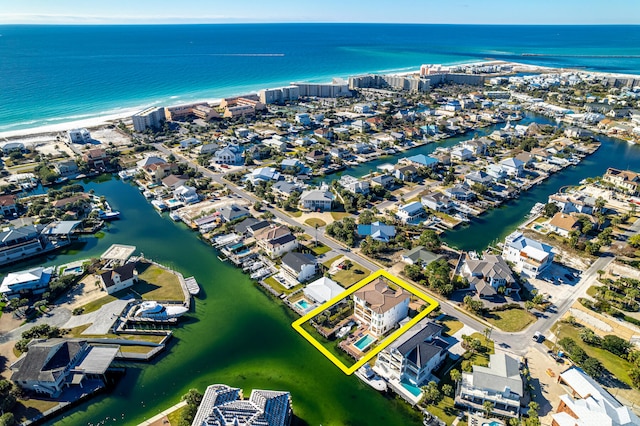 24 Norriego Rd, Destin, FL 32541 - birds eye view of property with a water view