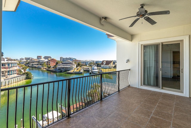 24 Norriego Rd, Destin, FL 32541 - balcony with ceiling fan and a water view
