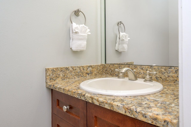 bathroom featuring oversized vanity