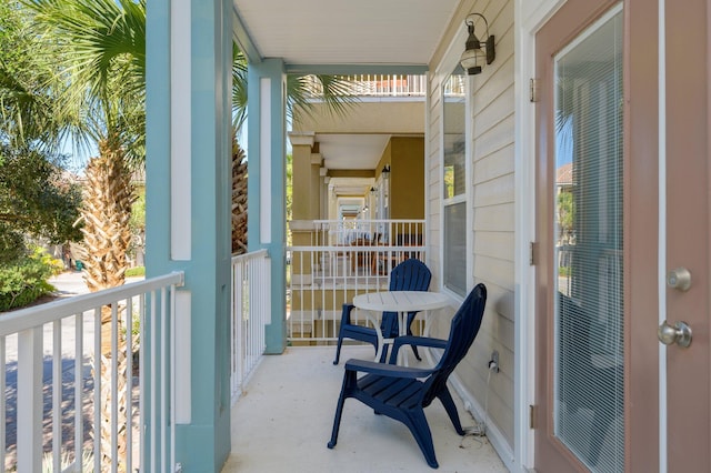 balcony with a porch