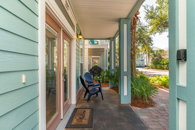 view of patio with covered porch