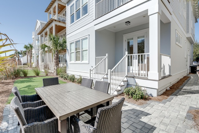 view of patio / terrace featuring a balcony