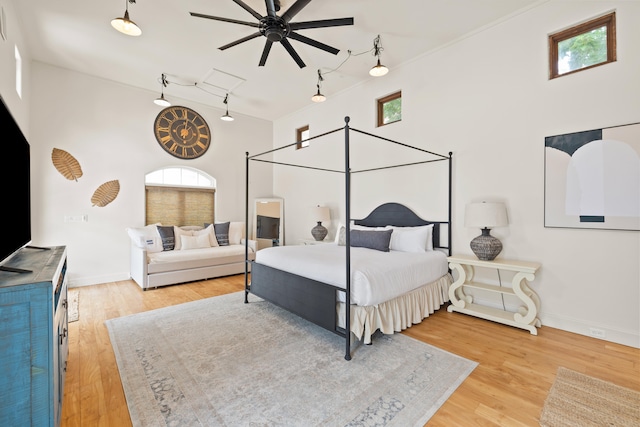 bedroom featuring light hardwood / wood-style floors