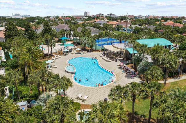 view of pool with a patio