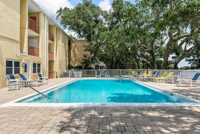 view of pool with a patio area