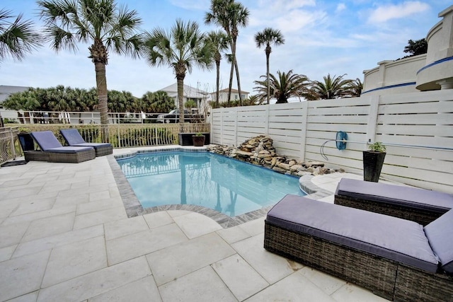 view of pool featuring a patio area