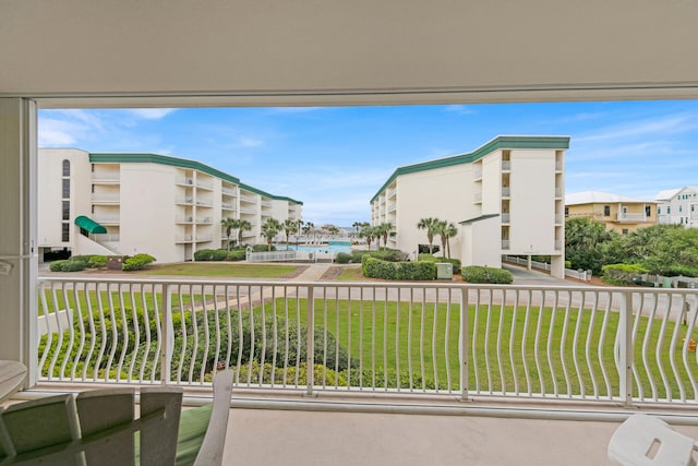 view of balcony