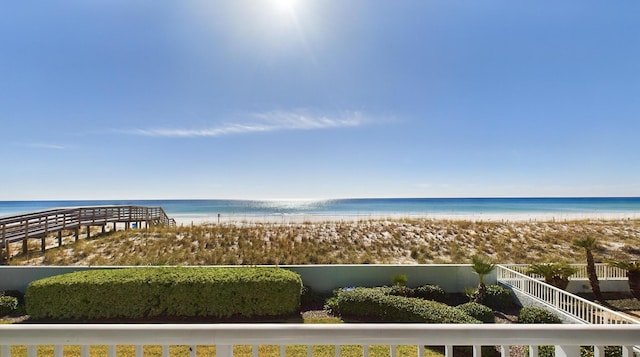 water view with a view of the beach