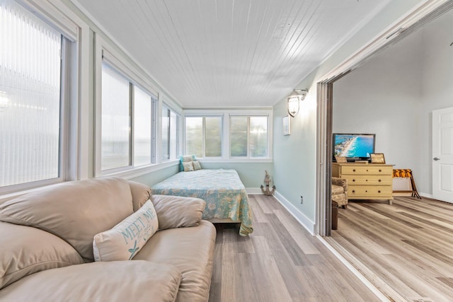 bedroom featuring light hardwood / wood-style floors