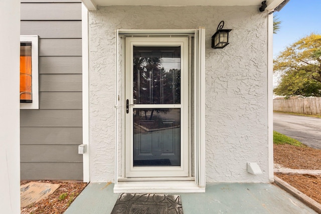 view of doorway to property