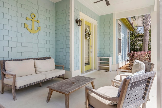 view of patio with a porch