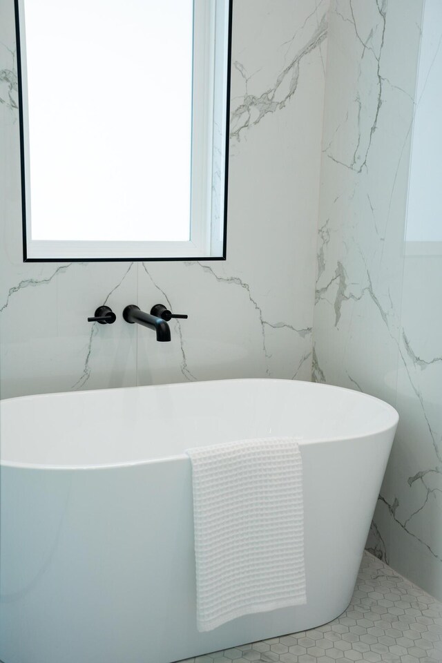 bathroom featuring a bathing tub