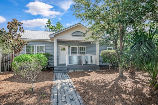 view of front of property with covered porch