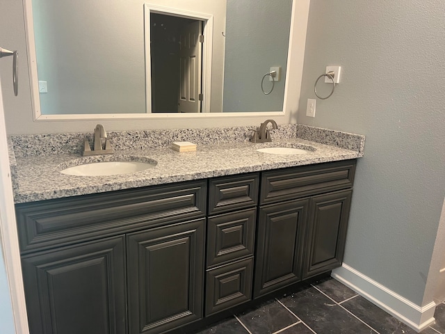 bathroom featuring tile patterned floors and vanity