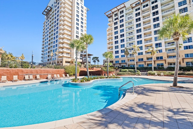 view of pool with a patio area