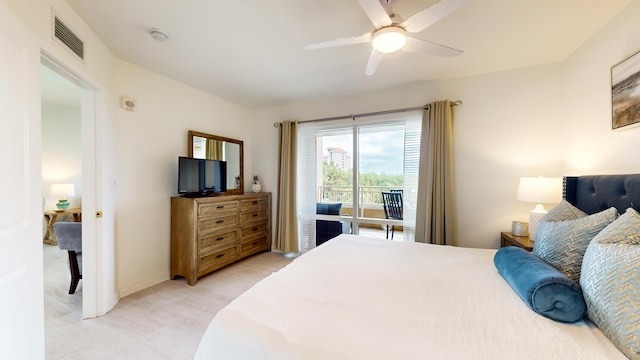 bedroom with ceiling fan