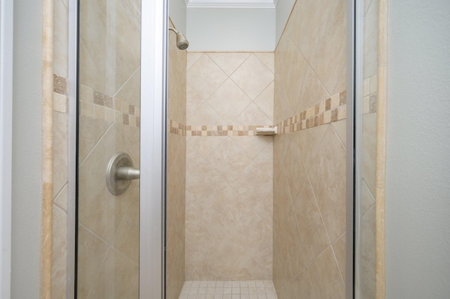 bathroom featuring walk in shower