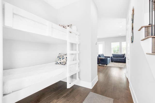 interior space featuring dark wood-type flooring