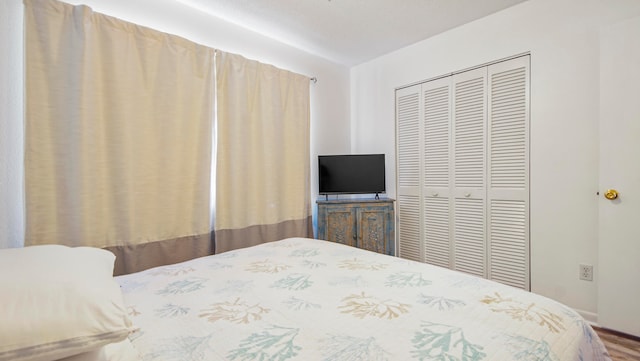 bedroom featuring a closet