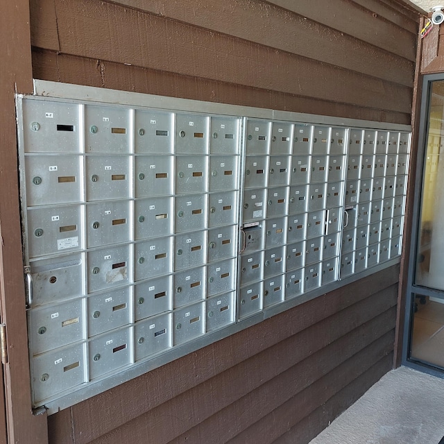 details featuring mail boxes and elevator