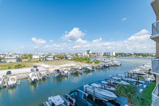 exterior space with a dock