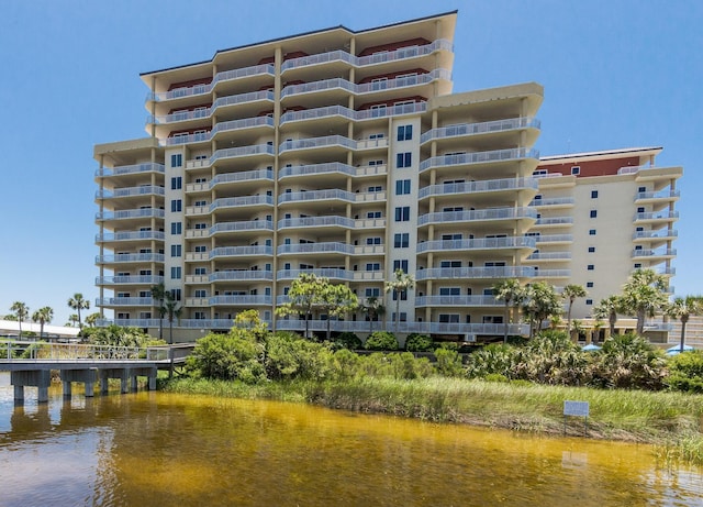 view of property with a water view