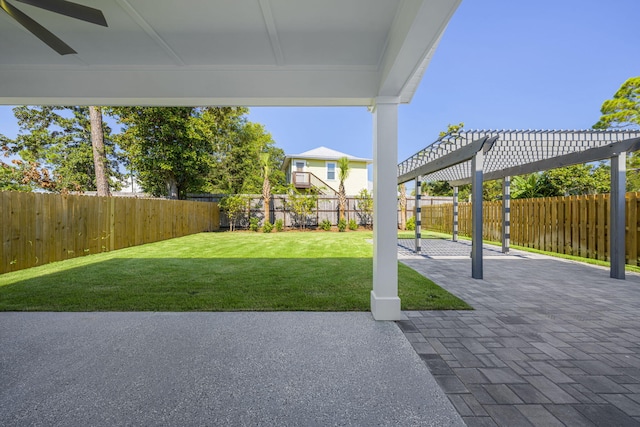 exterior space featuring a pergola