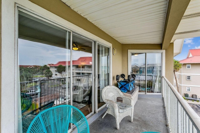 balcony featuring central AC unit