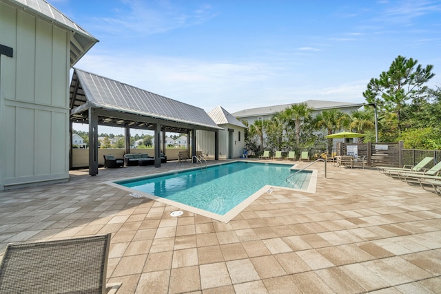 view of pool with a patio area