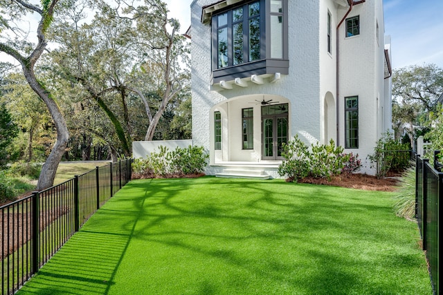 exterior space featuring french doors