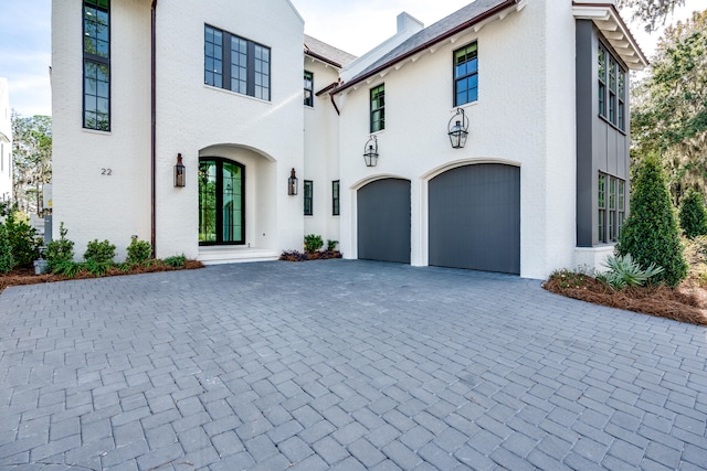 view of front of home featuring a garage