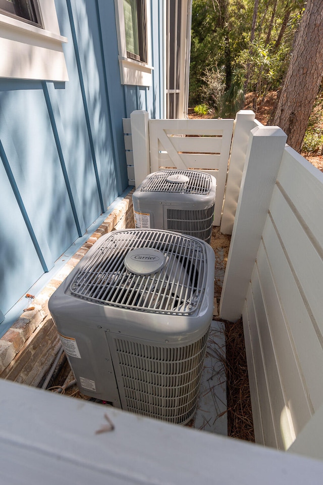 exterior space featuring central air condition unit