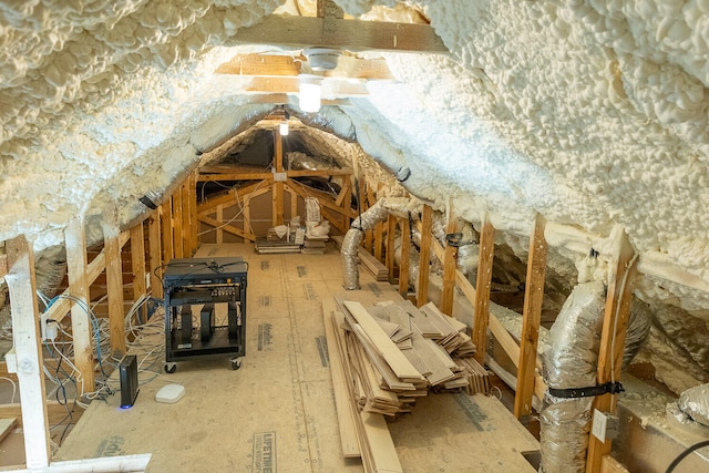 view of attic