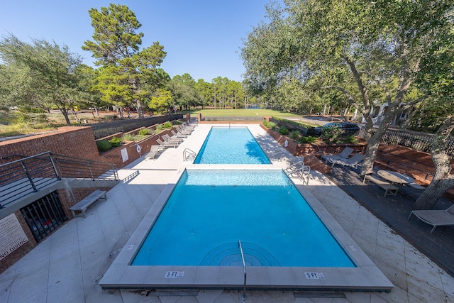 view of pool with a patio area