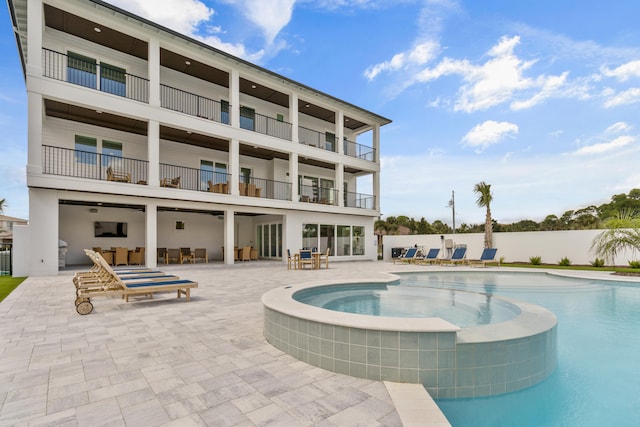 view of pool with a patio