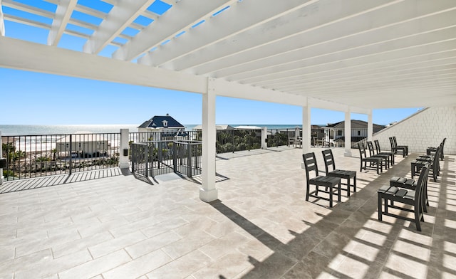 view of patio / terrace featuring a pergola