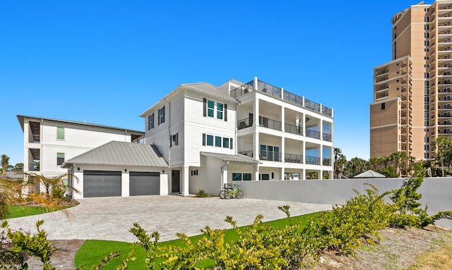 view of building exterior with a garage